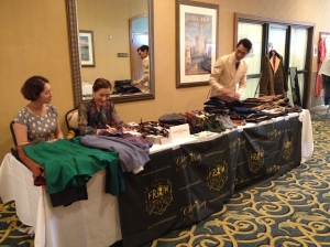 Chloe and her team at the samples table.
